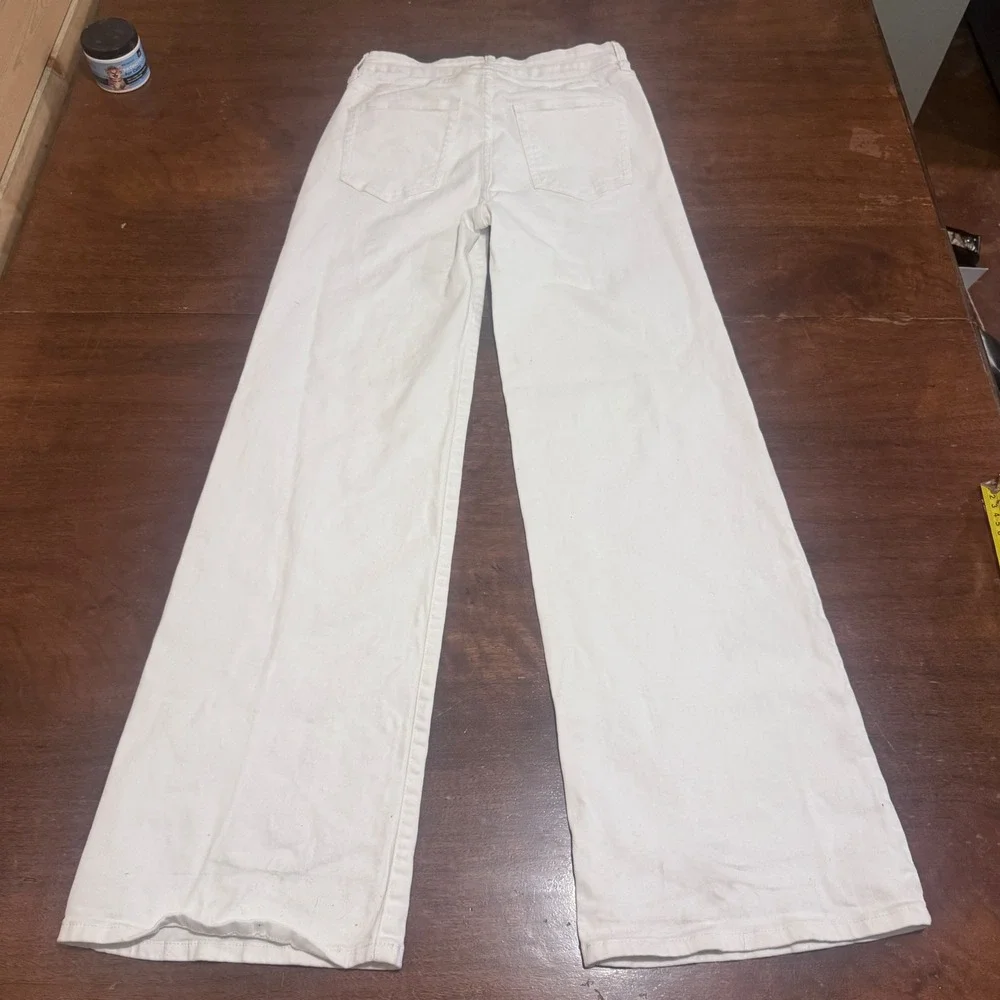 NWOT Oneso Crispy White Wide Leg High Rise Flare Jeans RSW8071 Size 7/28 Classic